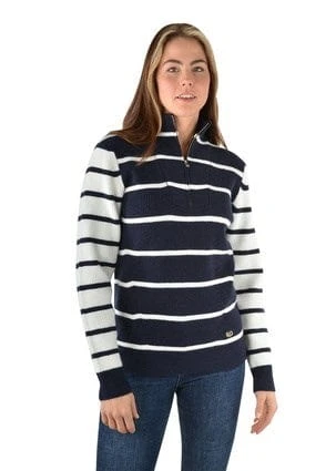 Thomas Cook Womens Bea Quarter Zip Stripe Knit -Scotch & Soda Sales Shop 20230202024621 33ce5e71 me