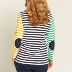 Goondiwindi Cotton Womens Multi Stripe Zip Rugby -Scotch & Soda Sales Shop 3281 3MultiC