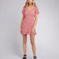 All About Eve Womens Georgie Button Front Dress