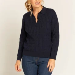 Goondiwindi Cotton Womens Cable Knit Jumper