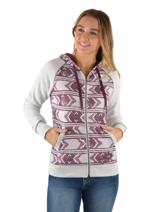 Pure Western Womens Ariana Zip Up Hoodie -Scotch & Soda Sales Shop P2W2701559 533 1