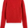 Scotch & Soda Womens Crewneck Pullover With Puffed Sleeves -Scotch & Soda Sales Shop PULLOVER 20WITH 20PUFFED 20SLEEVE