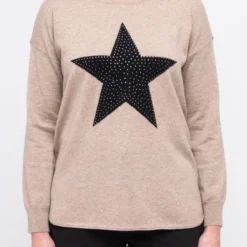 Jump Womens Diamante Star Pullover