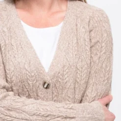 Jump Womens Pattern Cable Cardigan