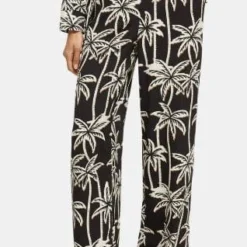 Scotch & Soda Womens Printed Wide-fit Trousers
