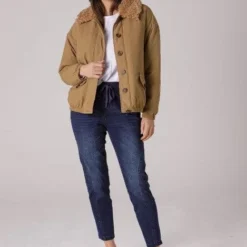 Yarra Trail Womens Fure Collar Jacket