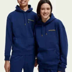 Scotch & Soda Unisex Hoodie In Organic Cotton