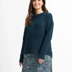 Foil Womens Rib & Roll Sweater