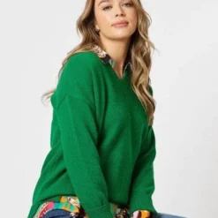 Threadz Womens T Valerie V Neck Knit Jumper