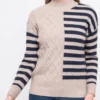 Jump Womens Cable Stripe Pullover -Scotch & Soda Sales Shop cbale 20stripe 20pullover 20wheat