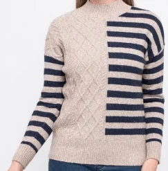 Jump Womens Cable Stripe Pullover