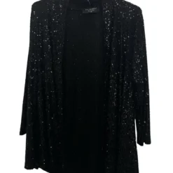 Philosophy Womens Bijou 3/4 Sleeve Sequin Jacket