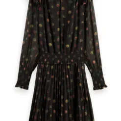 Scotch & Soda Womens Smock Stitch Mini Dress