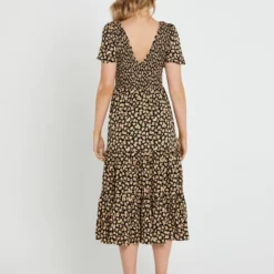 SASS Womens Tegan Shirred Midi Dress -Scotch & Soda Sales Shop tegandress3